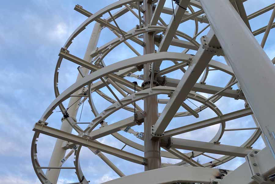 Curved Steel Spiral Staircase Makes a Splash at the Arizona Biltmore Paradise Pool Slides